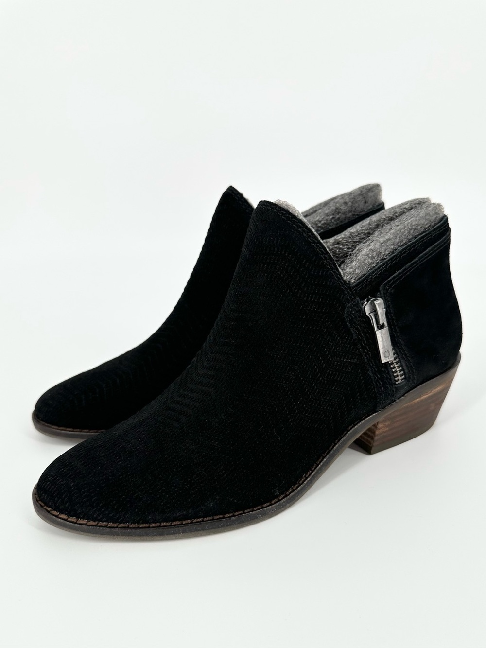 Lucky Brand Fhuna Ankle Bootie Suede Black - Picture 5 of 11